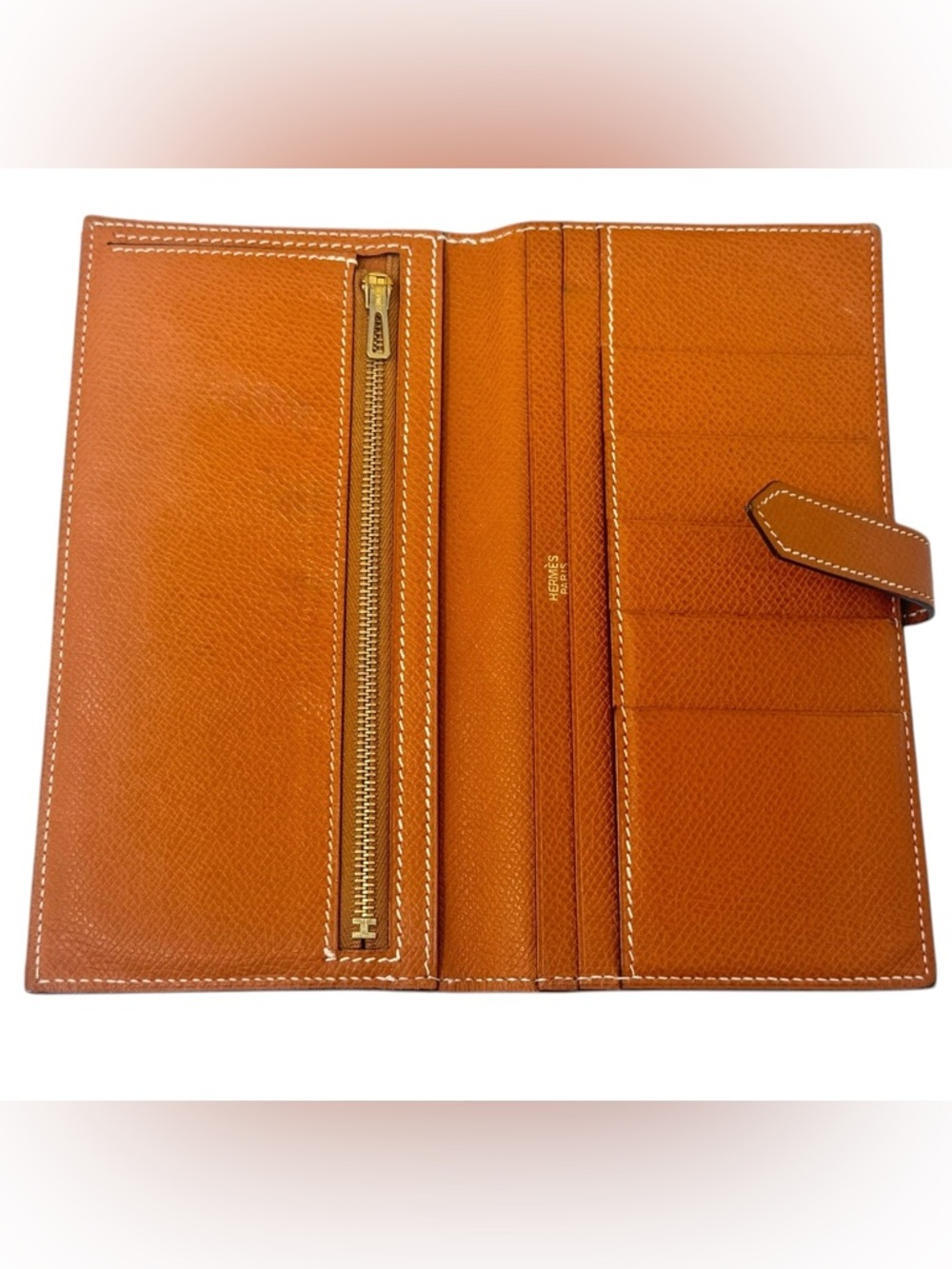 ✨🛍️ Hermes Brown Epsom Leather Bearn Wallet - Picture 4 of 7
